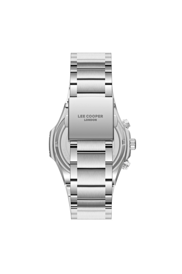 ساعة رجالية متعددة الوظائف بمينا فضي - LC08272.330 - 4