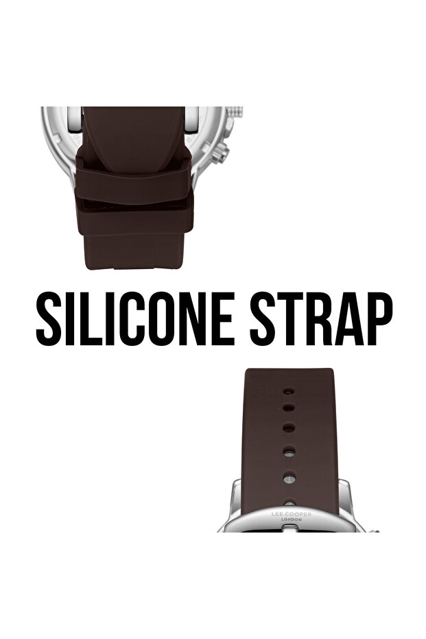 ساعة رجالية متعددة الوظائف بمينا فضي - LC08267.332 - 7