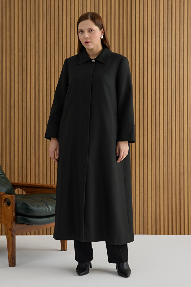 Siyah Dokuma Pardösü - 3