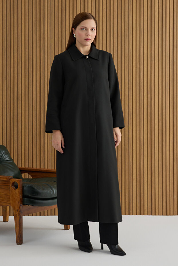 Siyah Dokuma Pardösü - 2