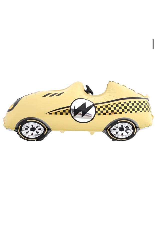 Large Retro Yellow Car Foil Balloon 110 cm