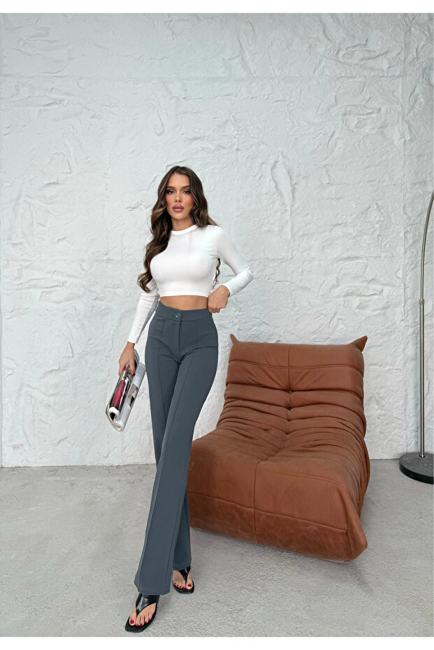 بنطلون ززو بأزرار مدخنة p170091 - 3