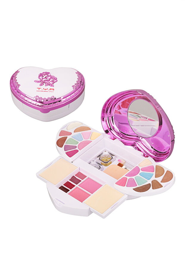 Foldable All-in-one Cosmetic Kit Heart-shaped Multi-layer Palette Beauty Face Eye Makeup For Women's