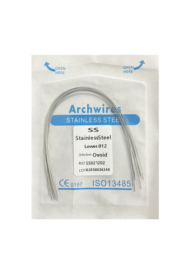 012 Lower 10pcs/pack Dental Orthodontic Stainless Steel Round/Rectangular Wire Ovoid Form Dentist Ma