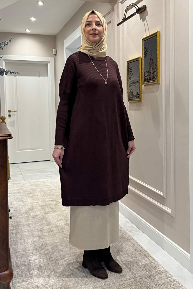 Dora Triko Tunik Acı Kahve - 3