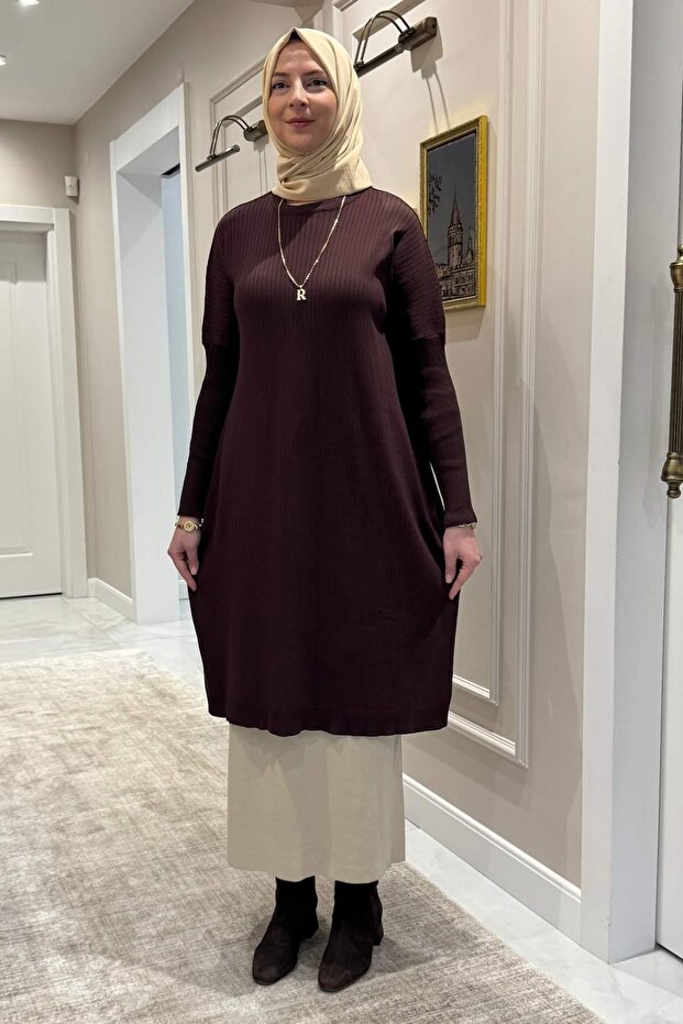 Dora Triko Tunik Acı Kahve - 4