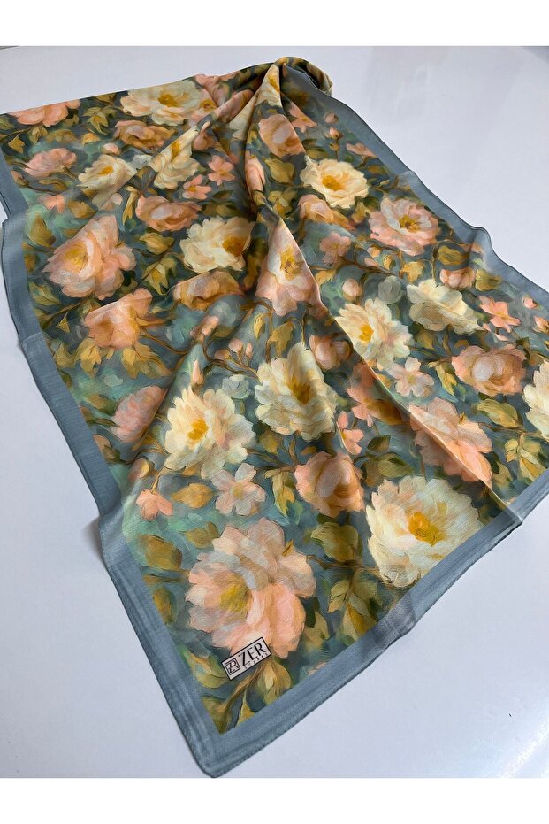 Çiçek desenli şal - 1