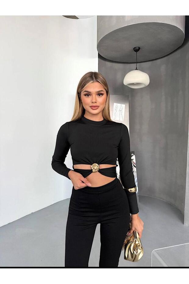 tokalı dalgıç kumaş crop - 1