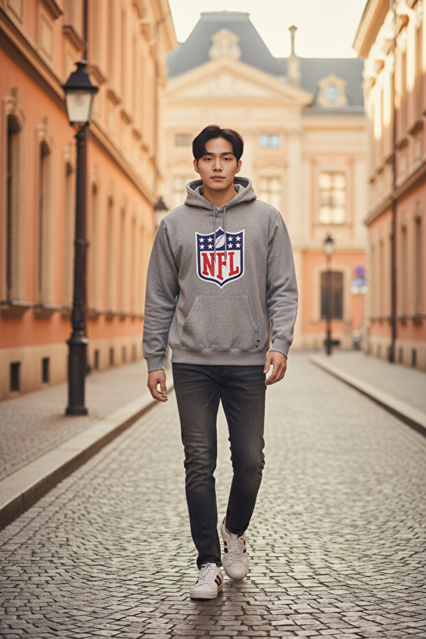 Men's Hoodie , Printed Cotton Fleece Sweatshirt | Warm Pullover with Hood| Casual Winter Wear