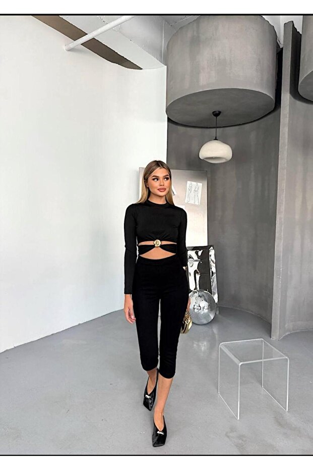 tokalı dalgıç kumaş crop - 2