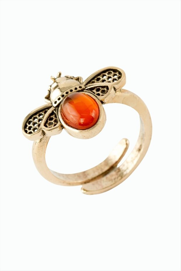 خاتم أصلي من حجر الخنفساء الطبيعي - 1