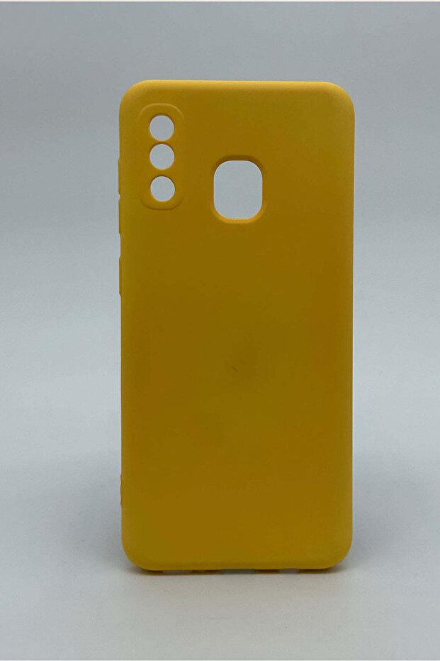 حافظة متوافقة مع هاتف سامسونج A30 - أصفر - 1