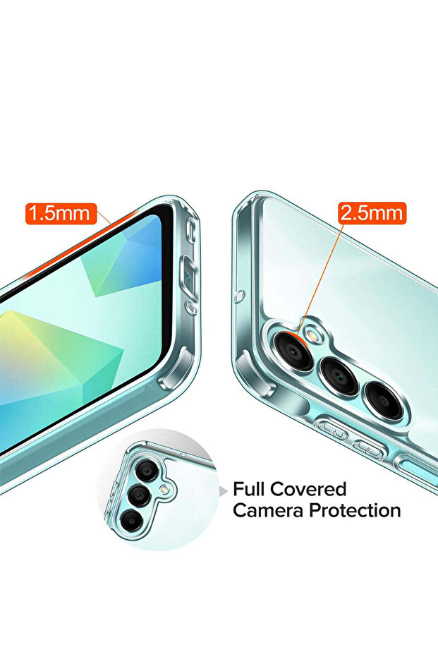 حافظة متوافقة مع هاتف سامسونج A05S - شفافة - 3