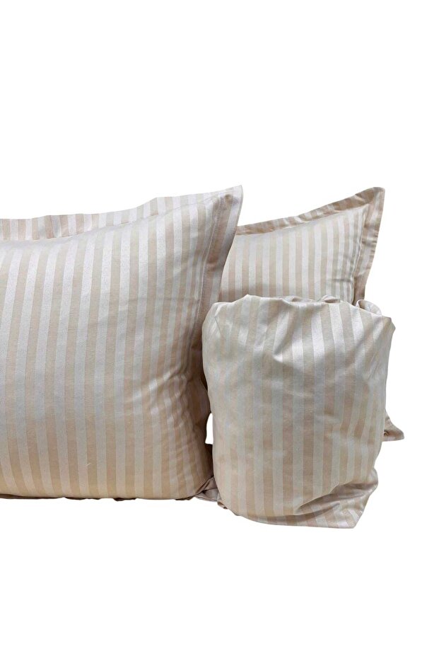 Double Satin Fitted Sheet + 2 Pillowcases