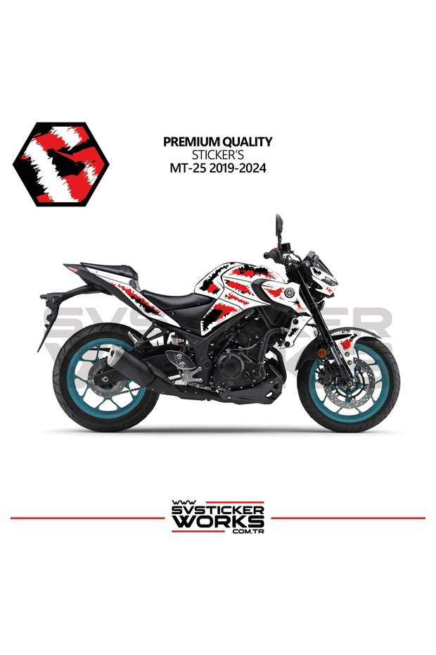 Yamaha Mt25 Fairing Sticker Air Brush Motorcycle Fairing Model Ready Kit 2019 / 2024 Compatible