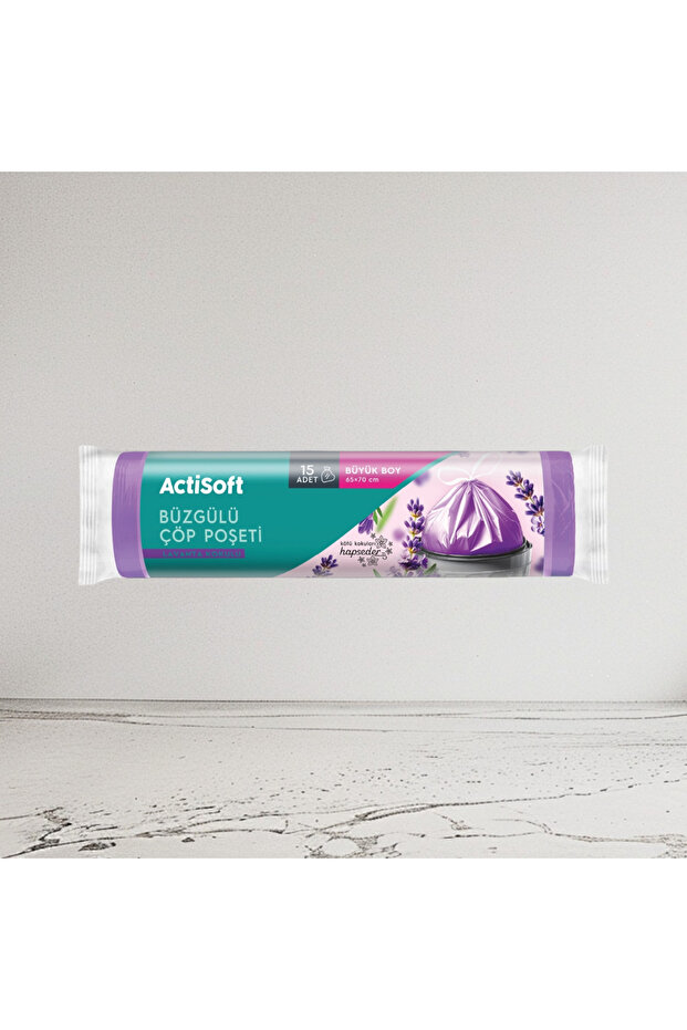 أكياس قمامة كبيرة برباط 15 قطعة - 1