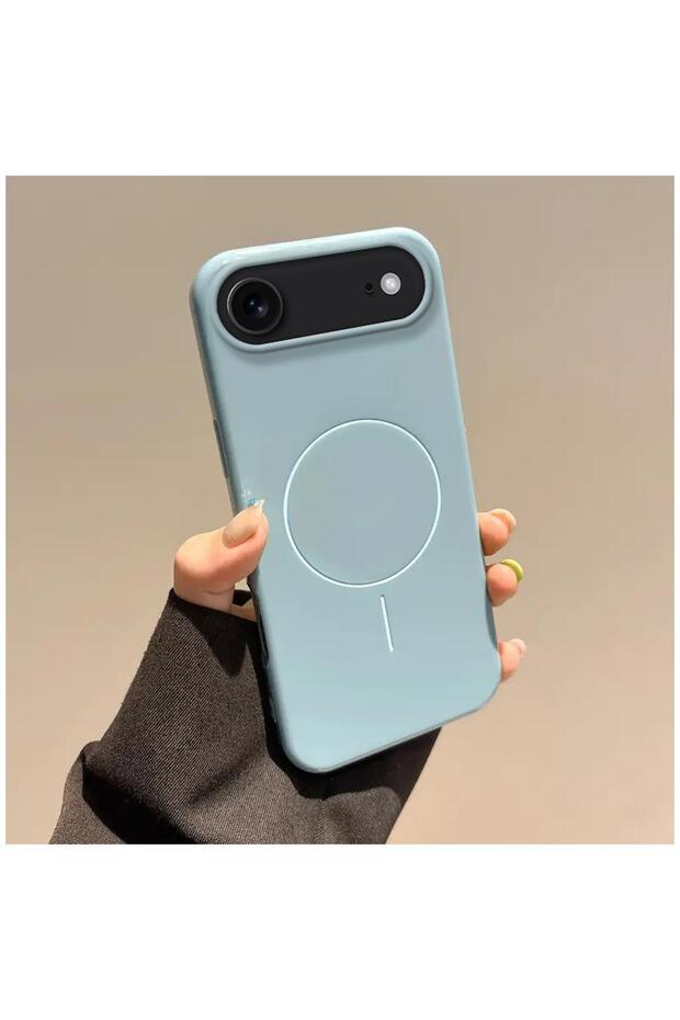Apple iPhone 17 Air Compatible Case Vivid M-Safe Silicone Case Blue
