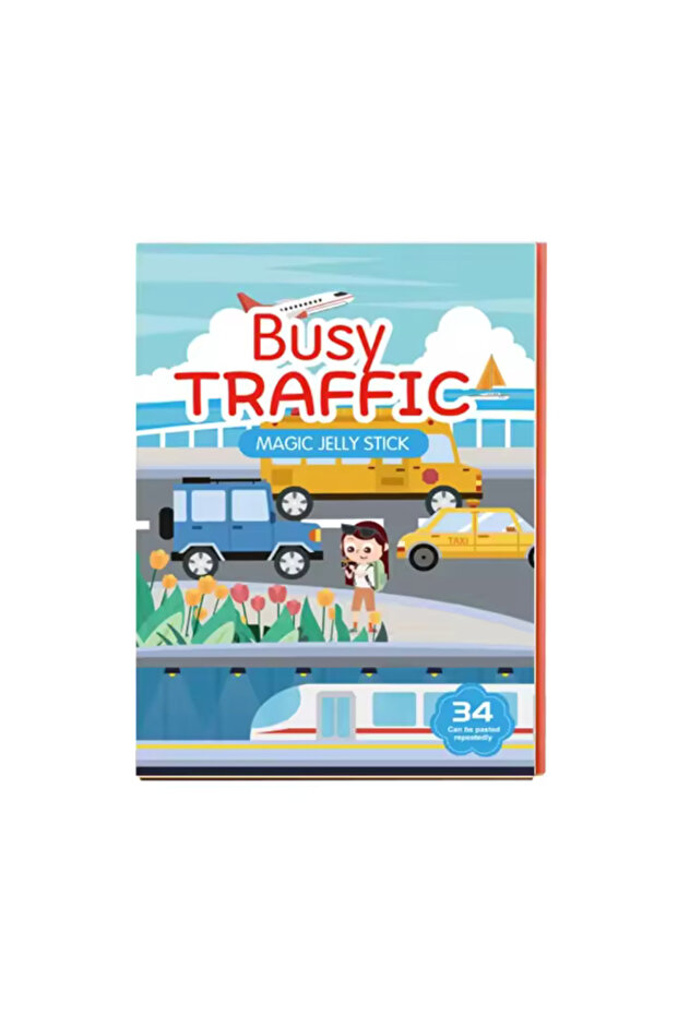 Busy Traffic Reusable Sticker Activity Book – Educational Toy – 3+ Years
