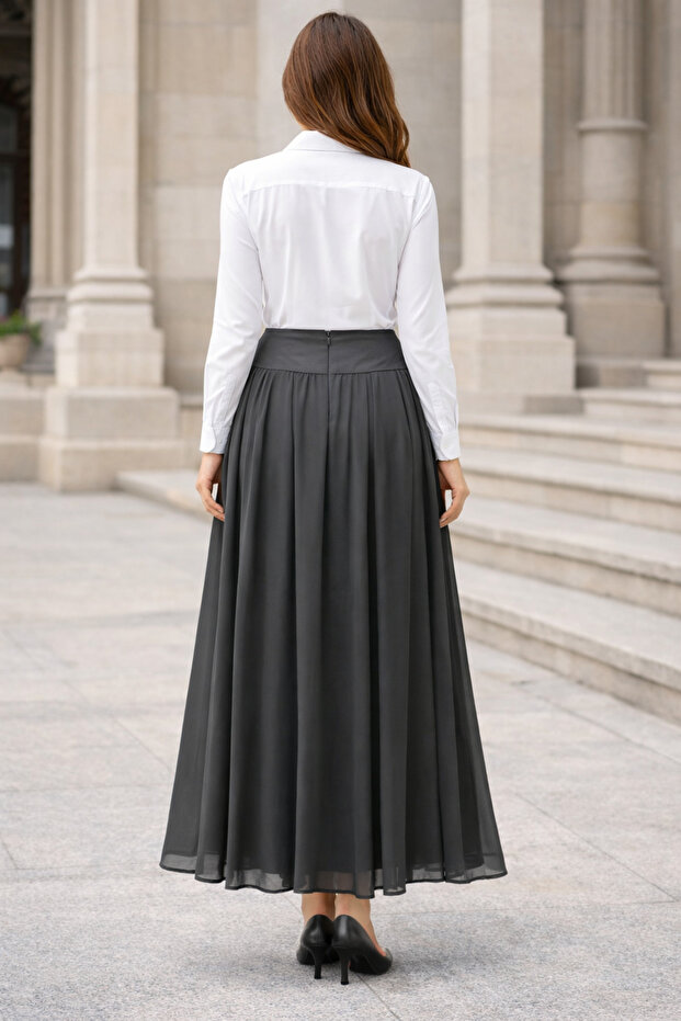 Astarlı Şifon Etek - 3