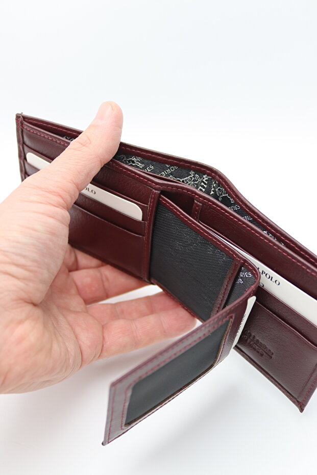 Genuine Leather Women's and Men's Burgundy Wallets and Card Holder Variations