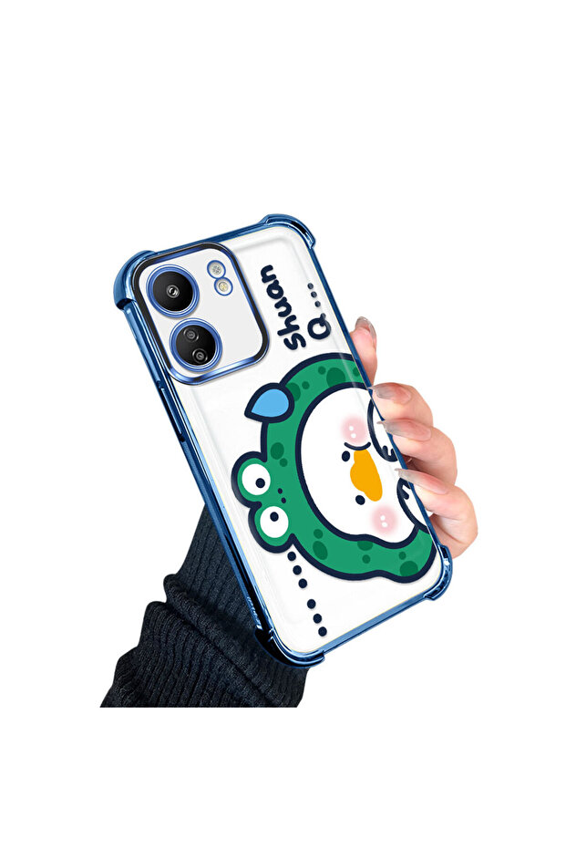 حافظة حماية من السيليكون الشفاف المتوافقة مع Poco C65، كرتون لطيف - 3