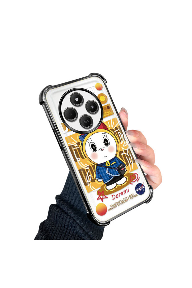 Redmi A4 Compatible Transparent Silicone Flutter Protective Case Doraemon - 2