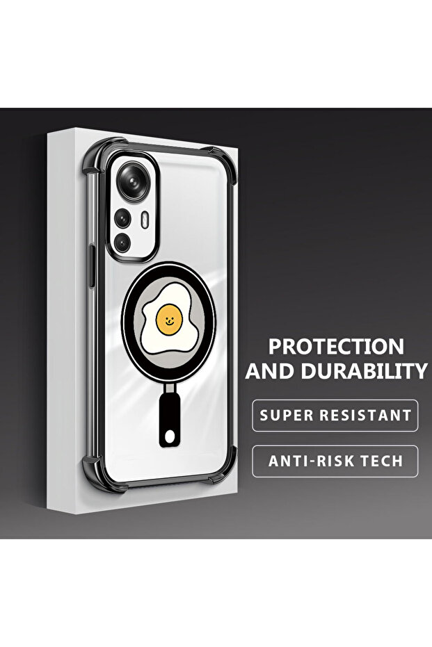 حافظة حماية شفافة من السيليكون متوافقة مع هاتف Mi 12T بنمط مموج - 3