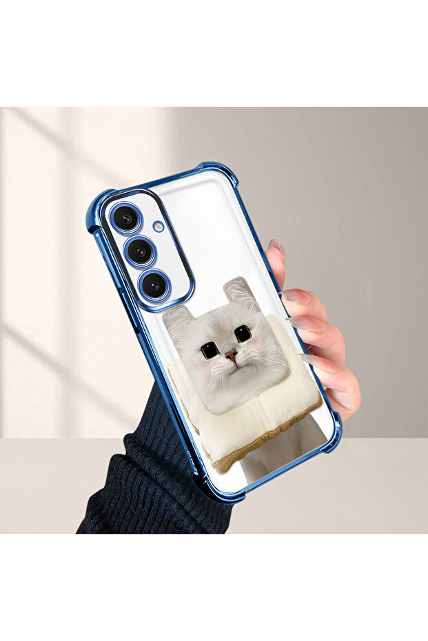 حافظة حماية من السيليكون الشفاف المتوافقة مع هاتف سامسونج جالاكسي S24 بلس بنمط القطط - 4