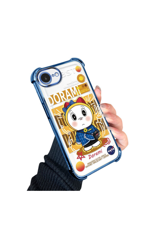 iPhone 16E Compatible Transparent Silicone Flutter Protective Case Doraemon - 2