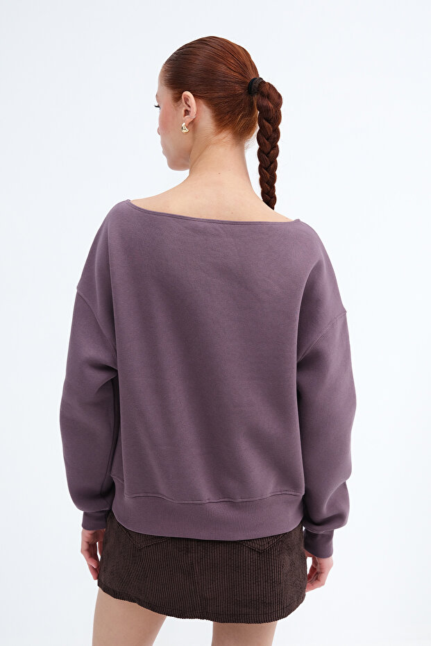 Baskılı Şardonlu Sweatshirt S1874 - 6