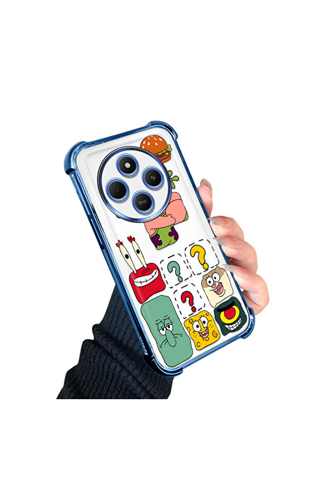 Redmi A4 Compatible Transparent Silicone Flutter Protective Case Spongebob - 2