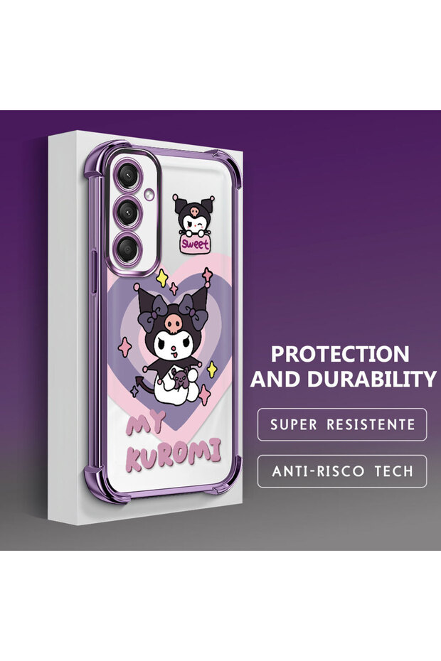 حافظة حماية من السيليكون الشفاف المتوافقة مع هاتف سامسونج جالاكسي A24، مزودة بنمط - 4