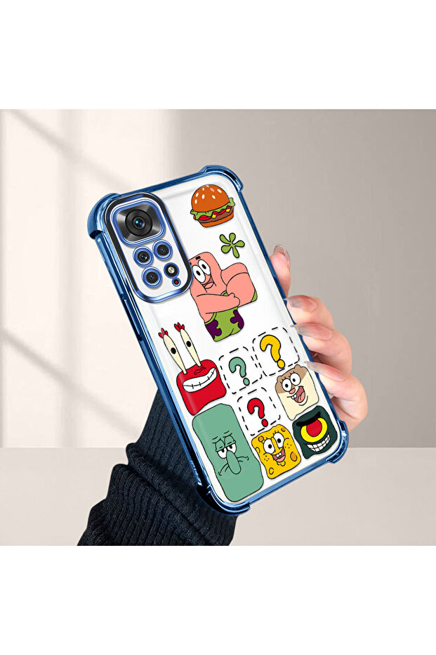 حافظة حماية من السيليكون الشفاف المتوافقة مع هاتف Redmi Note 11، سبونج بوب - 5