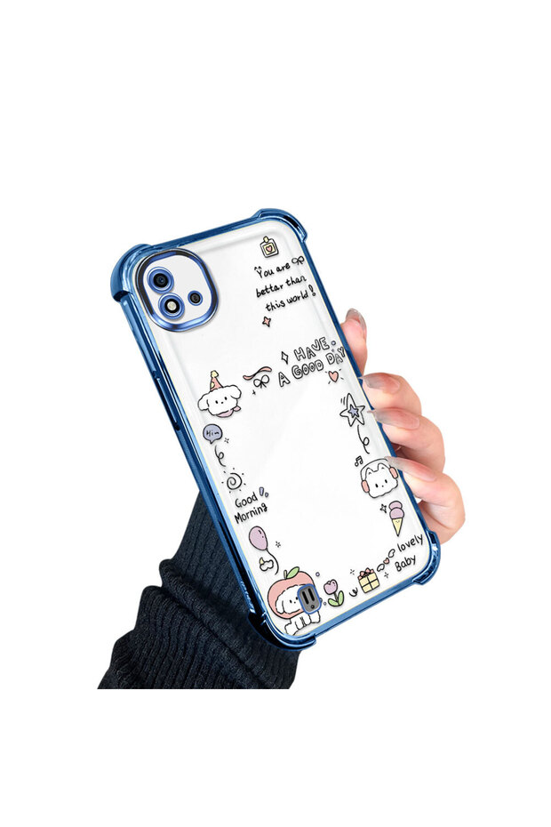 Realme C20/C20A Compatible Transparent Silicone Flutter Protective Case Creative Pattern - 2