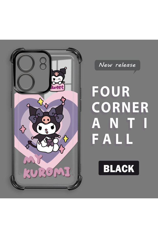 Redmi 13C Compatible Transparent Silicone Flutter Protective Case with Pattern - 2