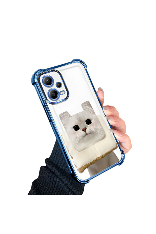 Poco X5 Compatible Transparent Silicone Flutter Protective Case with Cat Pattern - 2