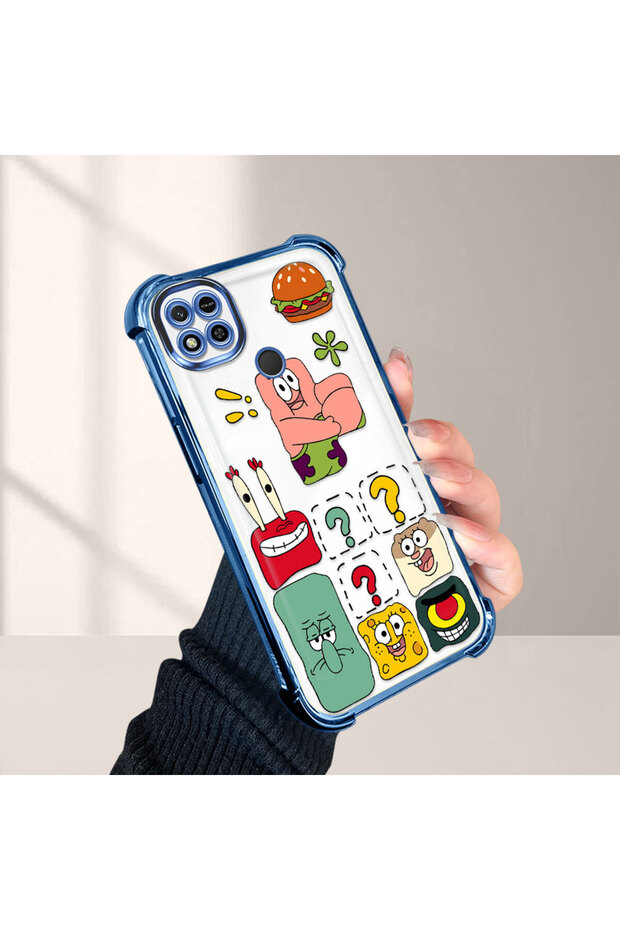 حافظة حماية من السيليكون الشفاف المتوافقة مع هاتف Redmi 10A، سبونج بوب - 4