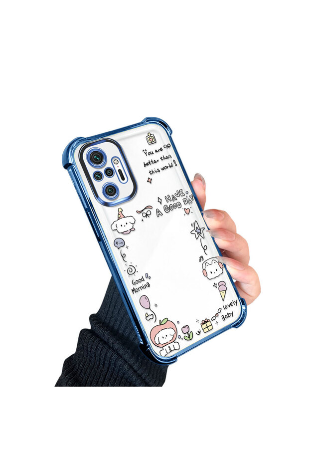 حافظة حماية من السيليكون الشفاف المتوافقة مع Redmi Note 10 Pro، نمط إبداعي - 3