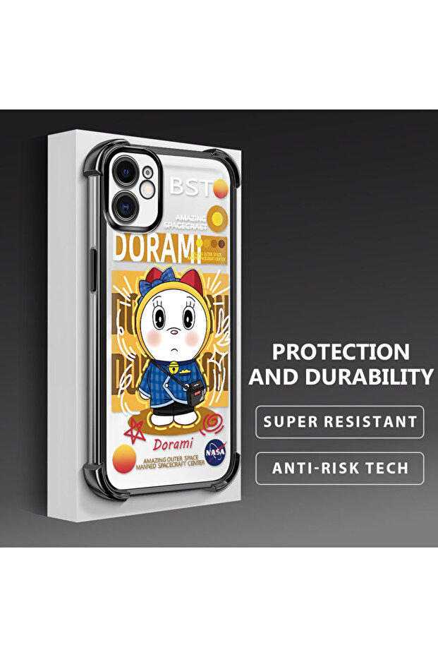 حافظة حماية من السيليكون الشفاف المتوافقة مع هاتف iPhone 11 من Doraemon - 4