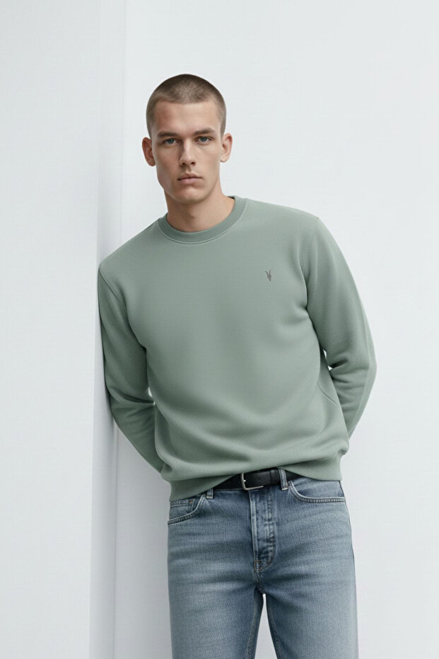 Men's Crew Neck Basic Sweatshirt - 3