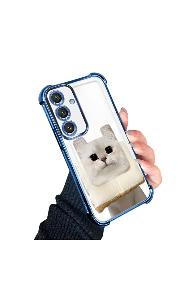 حافظة حماية من السيليكون الشفاف المتوافقة مع هاتف سامسونج جالاكسي S24 بنمط القطط - 2