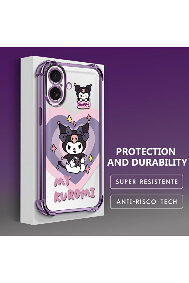 iPhone 16 Compatible Transparent Silicone Flutter Protective Case with Pattern - 4