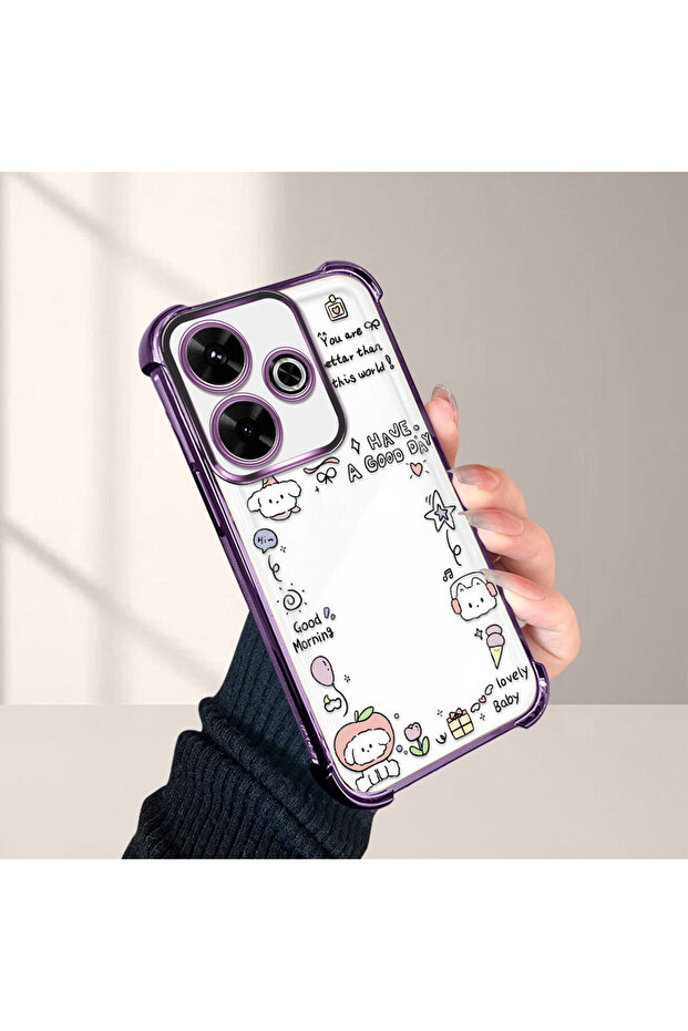 حافظة حماية من السيليكون الشفاف المتوافقة مع Redmi 13 4G، نمط إبداعي - 4