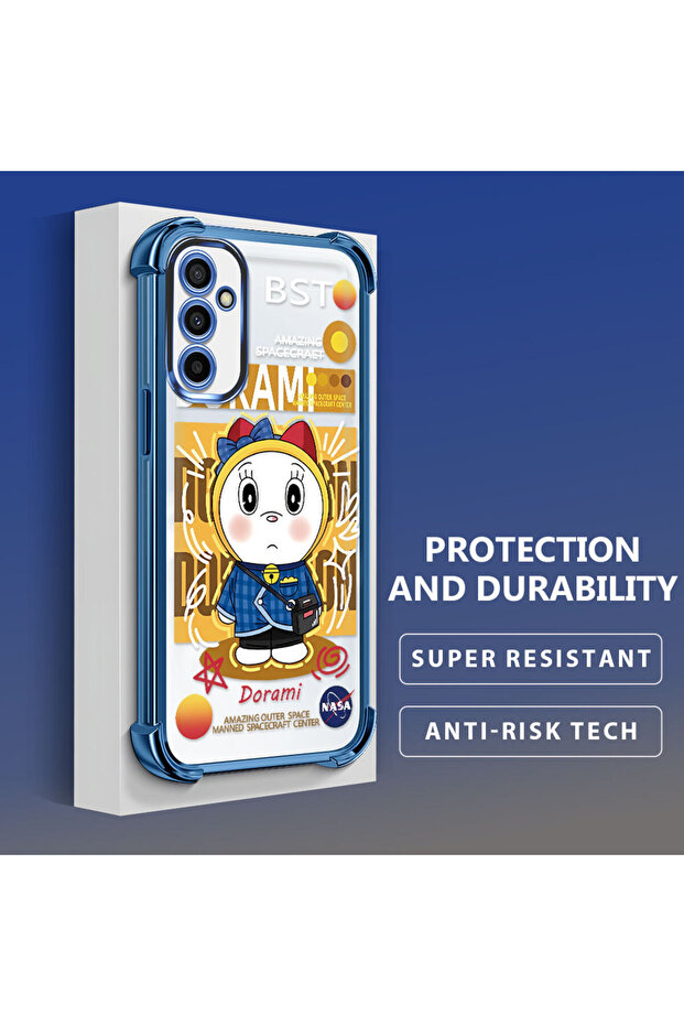 حافظة حماية من السيليكون الشفاف المتوافقة مع هاتف سامسونج جالاكسي M23 دوريامون - 3