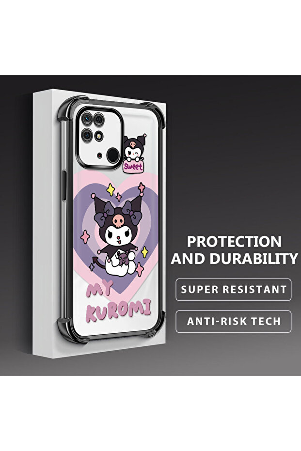 حافظة حماية من السيليكون الشفاف المتوافقة مع هاتف Redmi 10C، مزودة بنمط حماية - 4