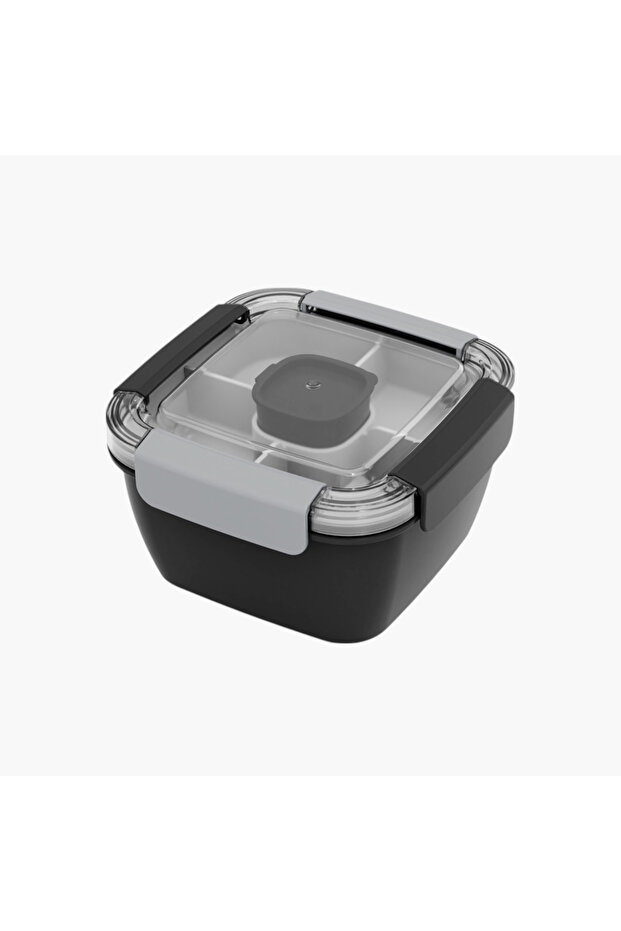 Solid Bento Lunch Box with Clip Lock Closure - 1