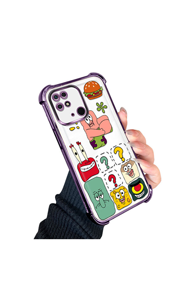 حافظة حماية من السيليكون الشفاف المتوافقة مع هاتف Redmi 10C، سبونج بوب - 2