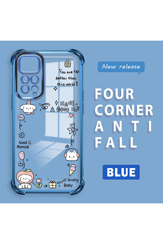 حافظة حماية من السيليكون الشفاف المتوافقة مع Redmi Note 11S، نمط إبداعي - 1