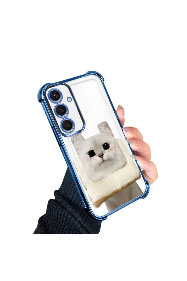 حافظة حماية من السيليكون الشفاف المتوافقة مع هاتف سامسونج جالاكسي S24 بلس بنمط القطط - 2