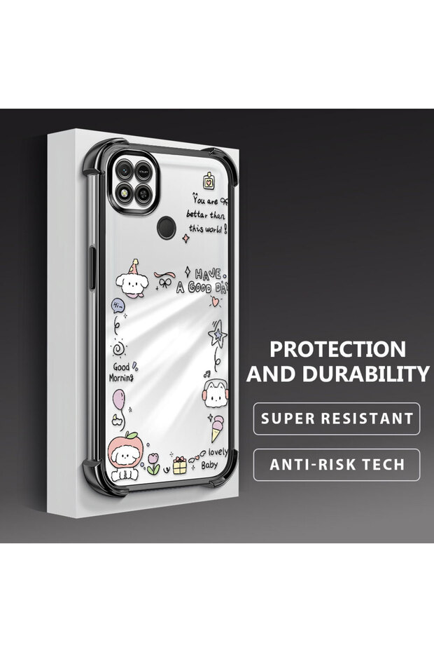 حافظة حماية من السيليكون الشفاف المتوافقة مع Redmi 10A، نمط إبداعي - 3
